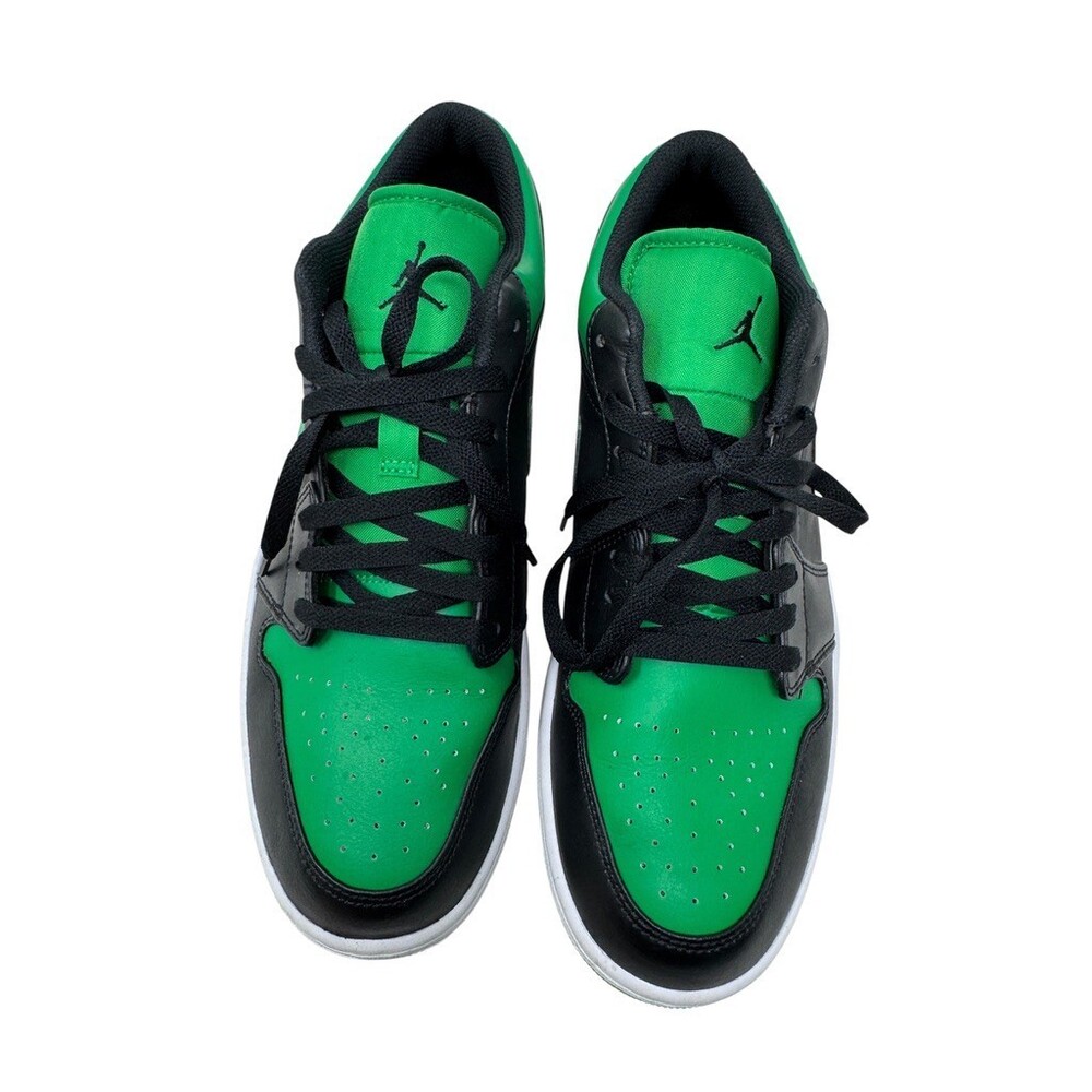 Nike Air Jordan 1 Low Men's Size 11 Lucky Green  Black/Green 553558-065 sneakers - Picture 11 of 14